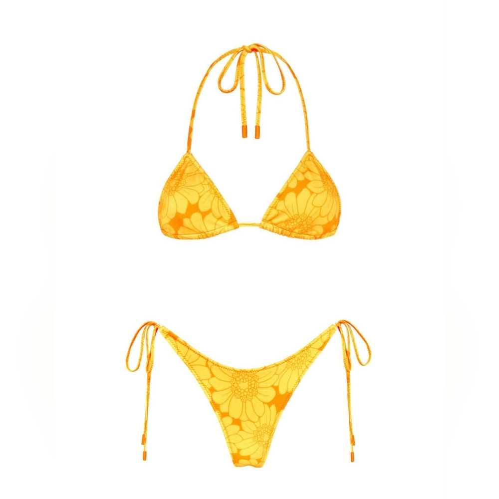Triangl Floral Yellow Bikini Set